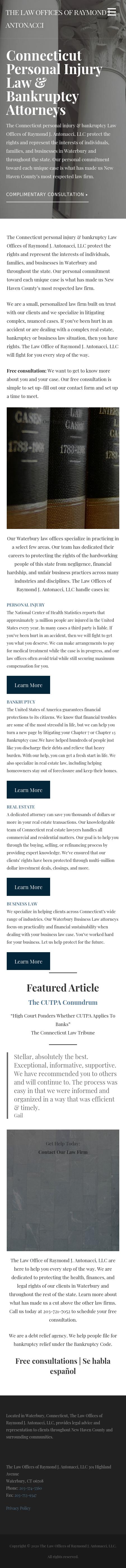 The Law Offices of Raymond J. Antonacci, LLC - Waterbury CT Lawyers