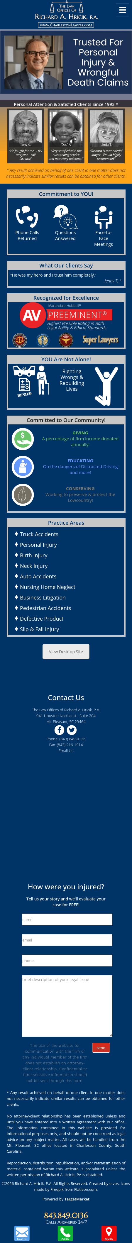 The Law Offices of Richard A. Hricik, P.A. - Mt. Pleasant SC Lawyers