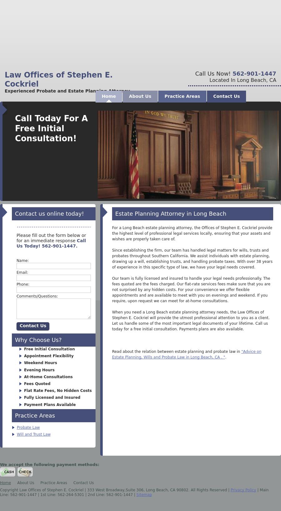 The Law Offices of Stephen E. Cockriel - Long Beach CA Lawyers