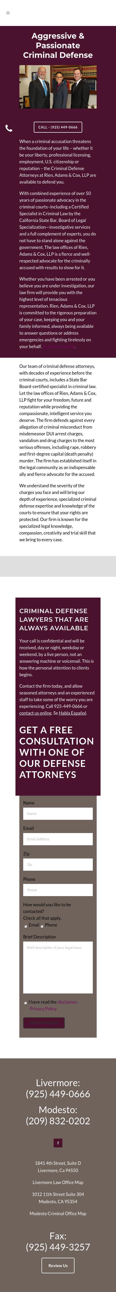 The Law Offices of Timothy B. Rien - Livermore CA Lawyers