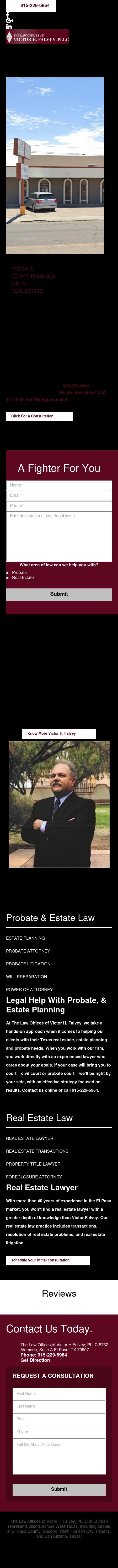 The Law Offices of Victor H. Falvey - El Paso TX Lawyers