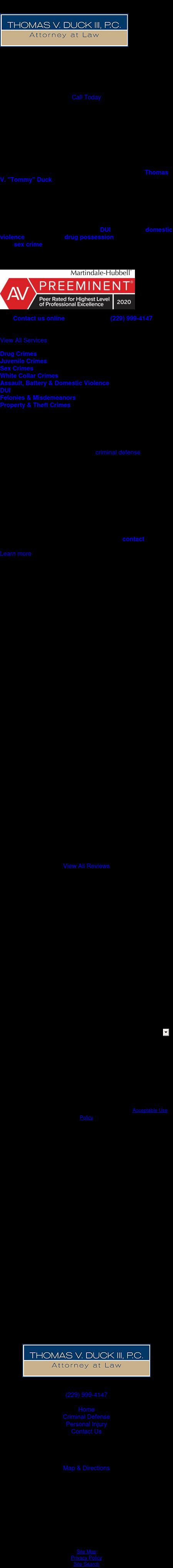 Thomas V. Duck III, P.C. - Albany GA Lawyers