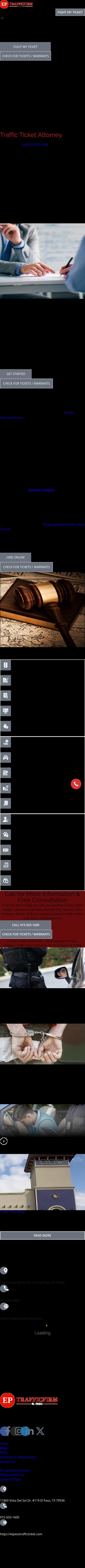 El Paso Traffic Ticket Firm - Attorney Robert Navar - El Paso Texas, USA Lawyers