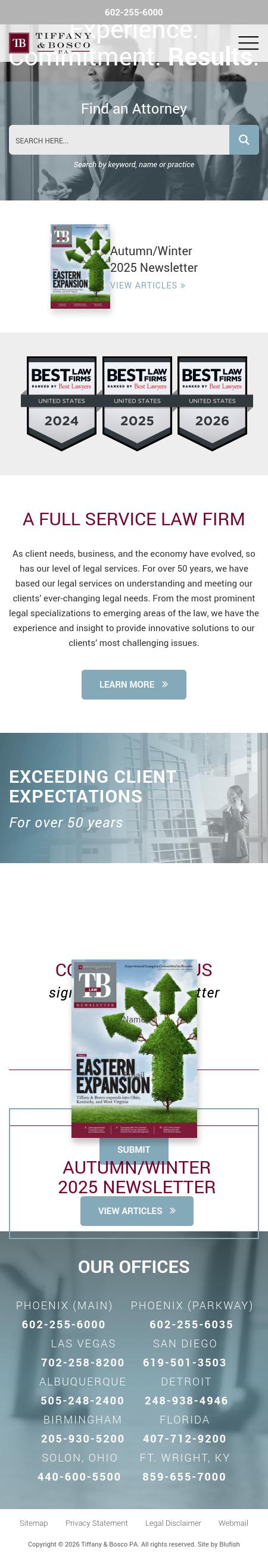 Tiffany & Bosco, P.A. - Phoenix AZ Lawyers