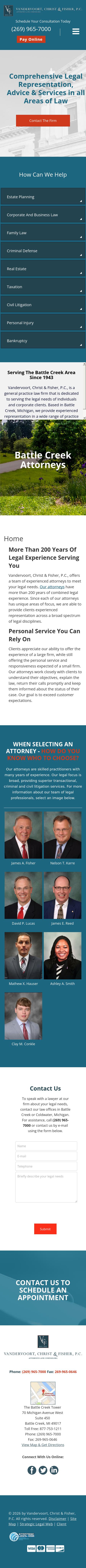 Vandervoort, Christ & Fisher, P.C. - Coldwater MI Lawyers