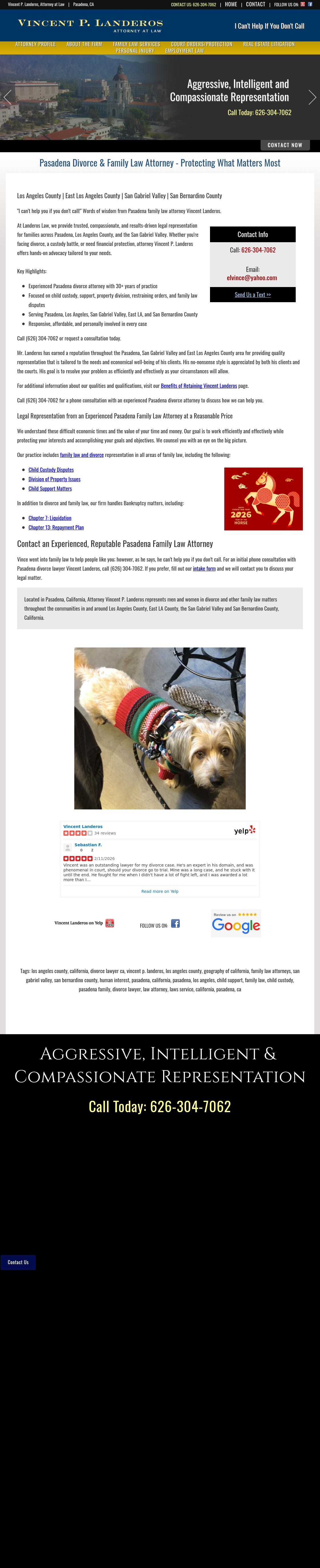 Vincent P. Landeros, Attorney at Law - Pasadena CA Lawyers