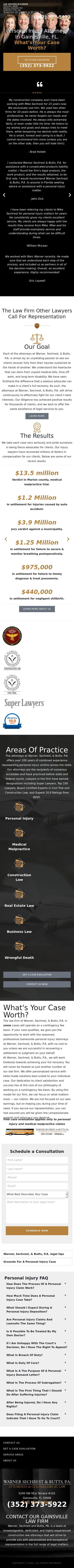 Warner, Sechrest & Butts P.A. - Gainesville FL Lawyers