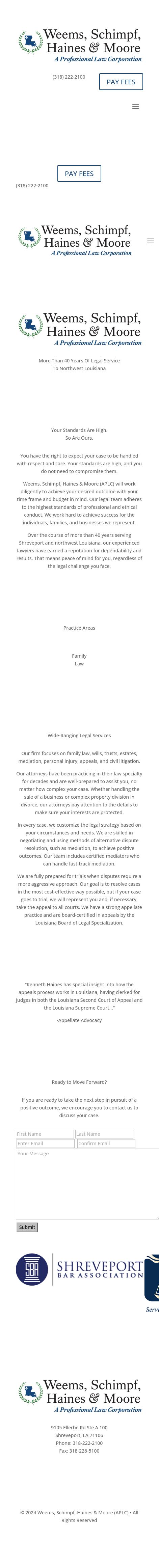 Weems, Schimpf, Haines, Landry, Shemwell & Moore - Shreveport LA Lawyers