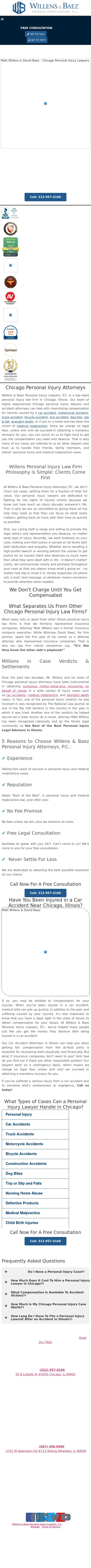 Willens & Baez Personal Injury Lawyers, P.C. - Chicago IL Lawyers