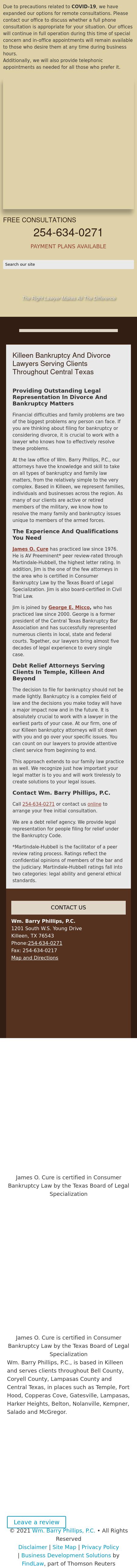 Wm. Barry Phillips, P.C. - Killeen TX Lawyers