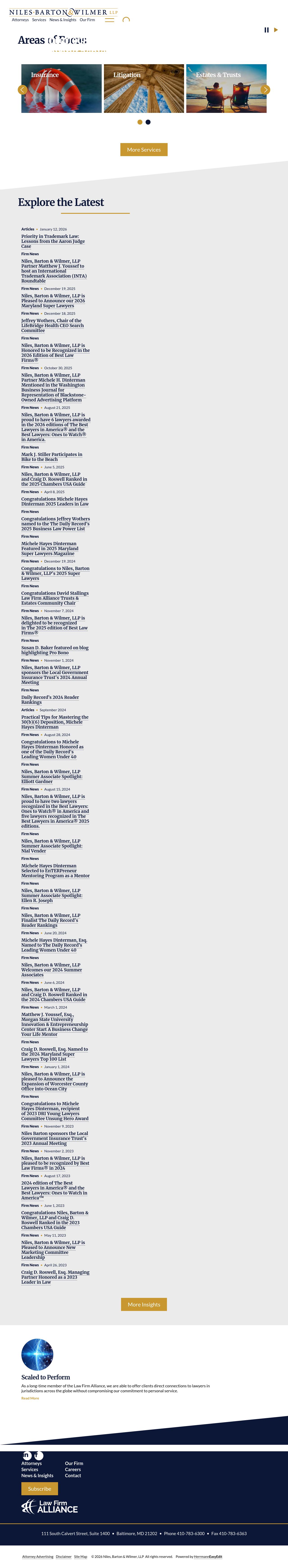 Niles, Barton & Wilmer, LLP - Baltimore MD Lawyers