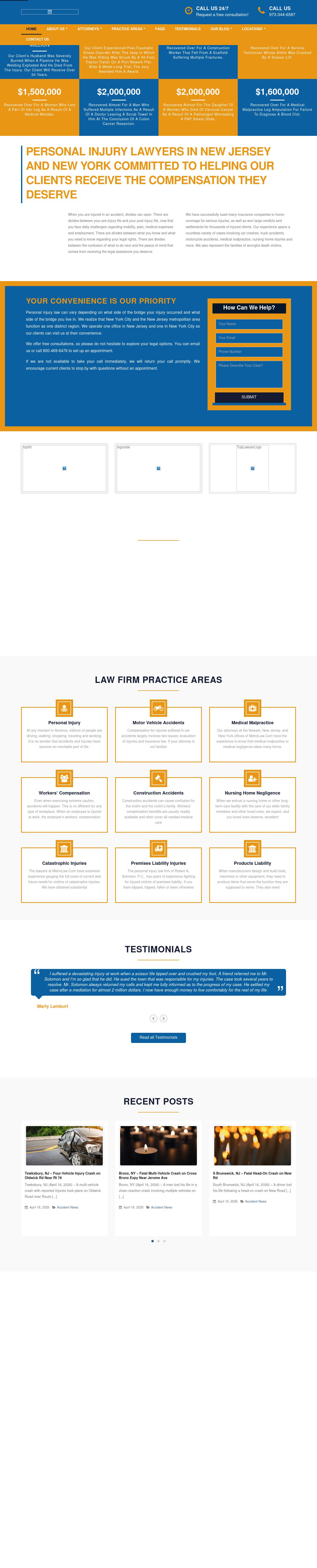 NJ Personal Injury Attorney - Newark NJ Lawyers