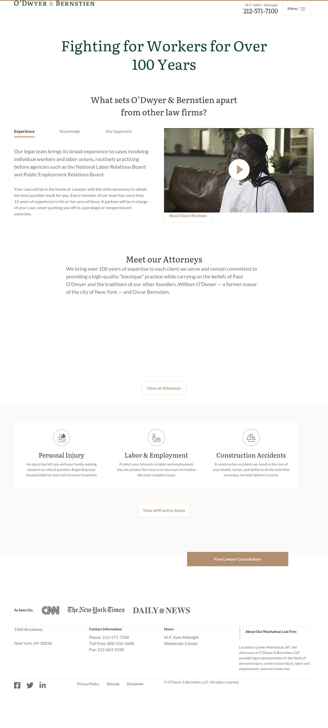 O'Dwyer & Bernstien, LLP - New York NY Lawyers