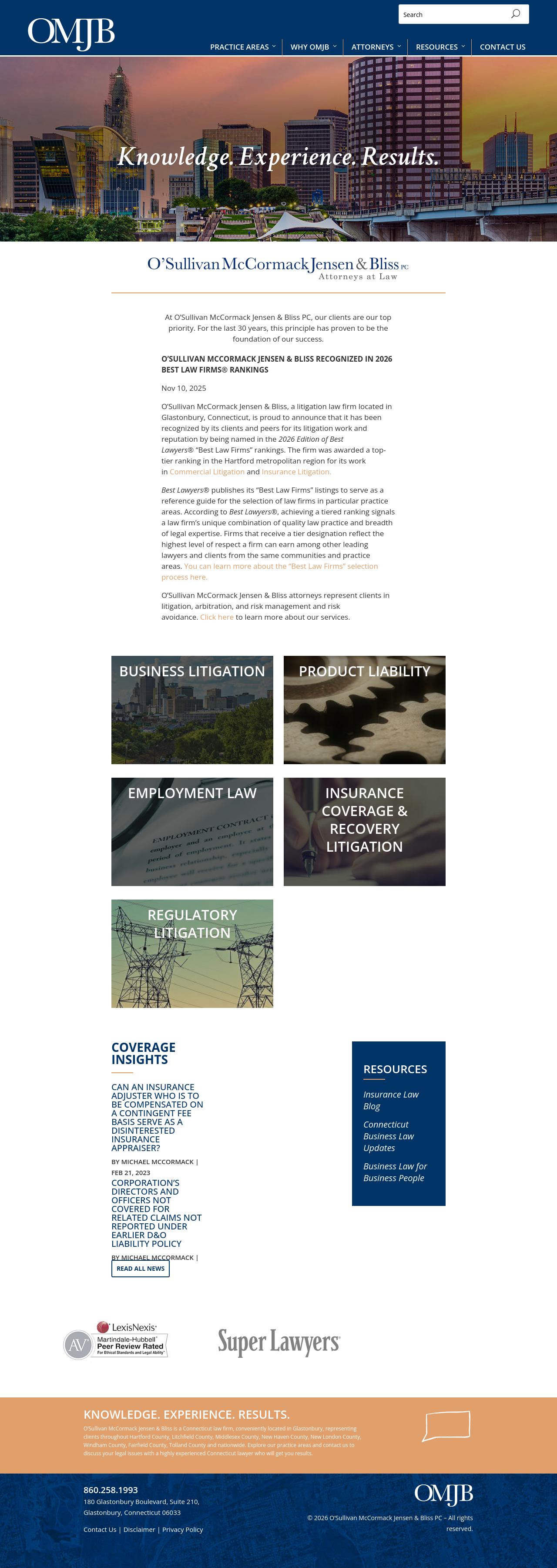 O'Sullivan McCormack Jensen & Bliss, PC. - Wethersfield CT Lawyers