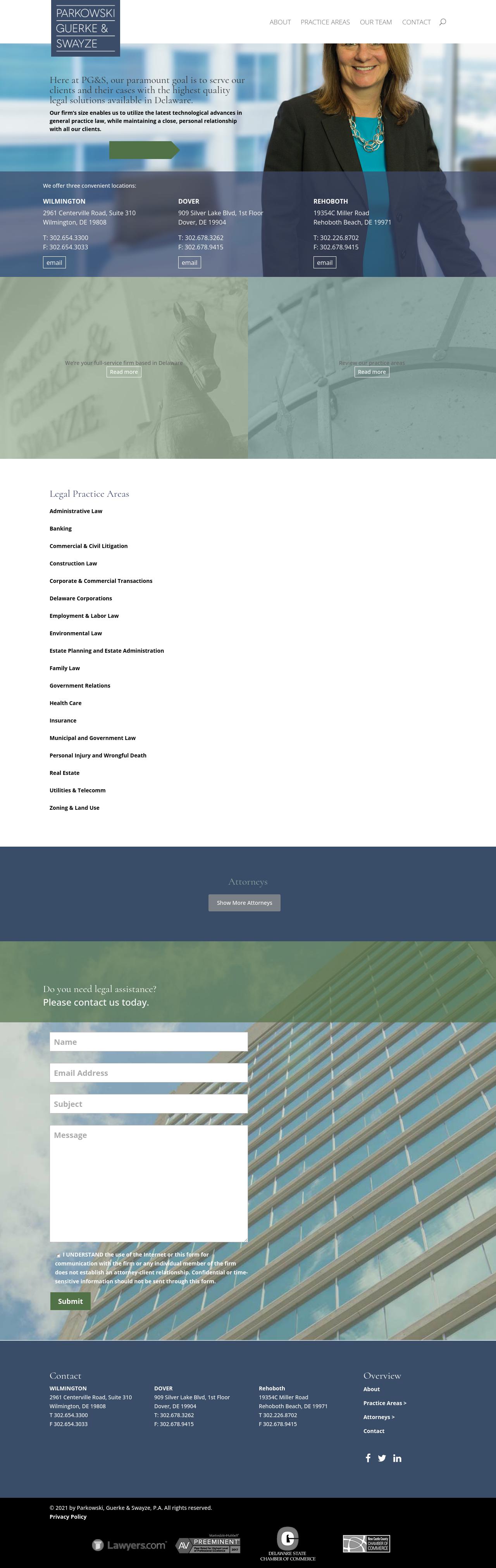 Parkowski, Guerke & Swayze, P.A. - Dover DE Lawyers