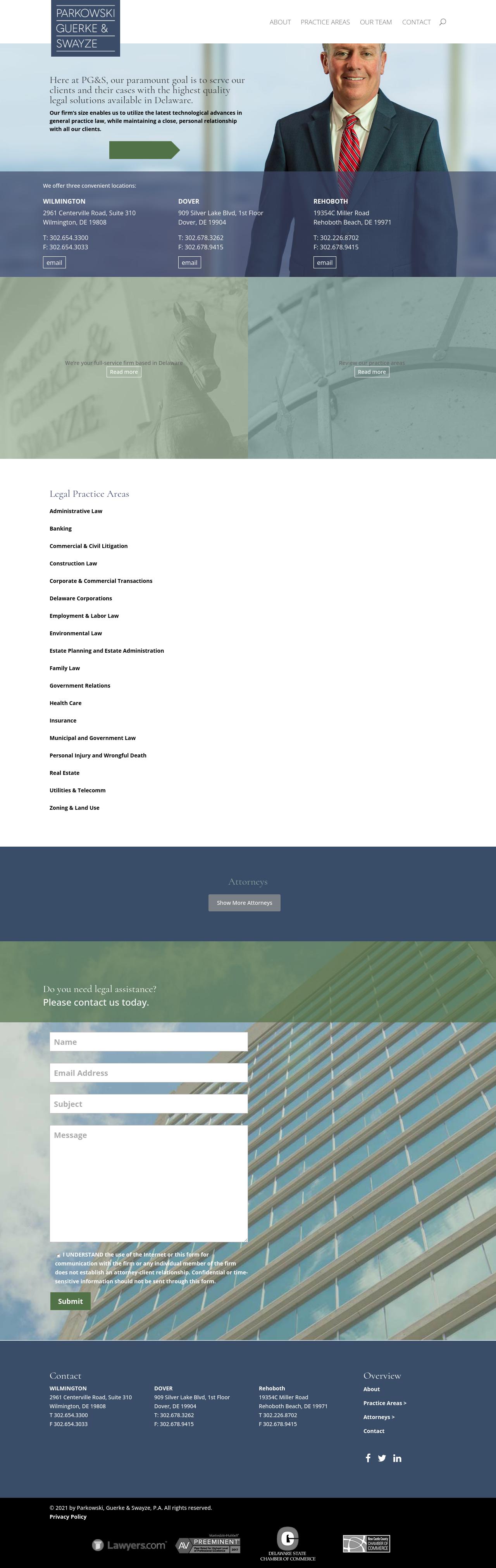 Parkowski, Guerke & Swayze, P.A. - Georgetown DE Lawyers