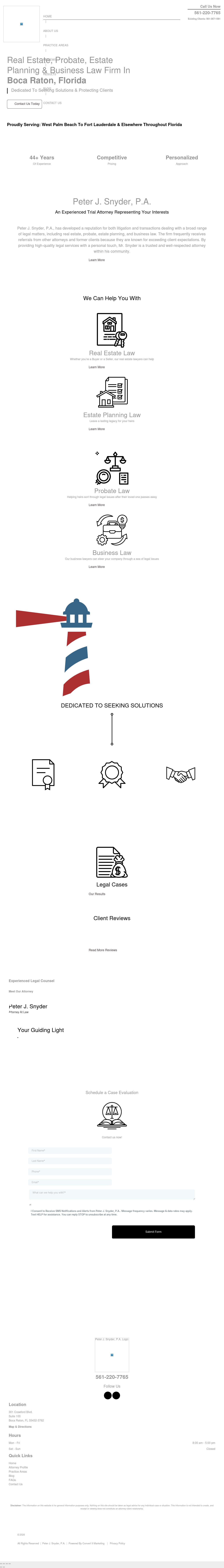 Peter J. Snyder, P.A. - Boca Raton FL Lawyers