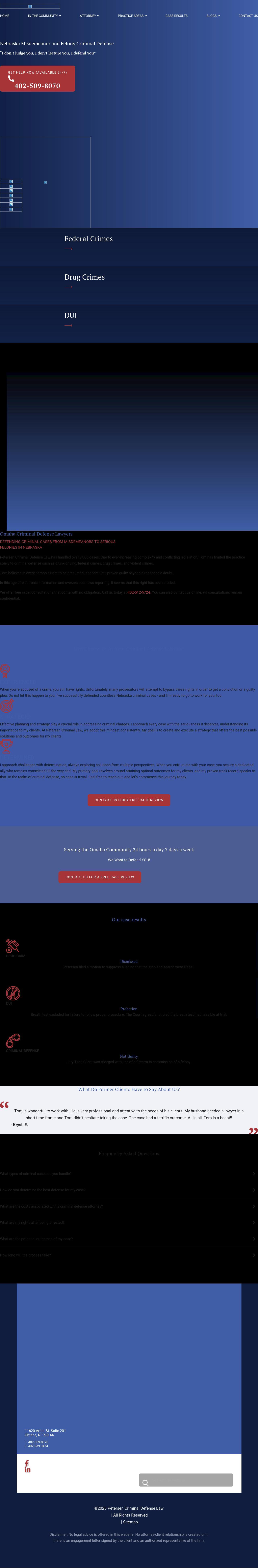 Petersen Criminal Defense Law - Omaha NE Lawyers