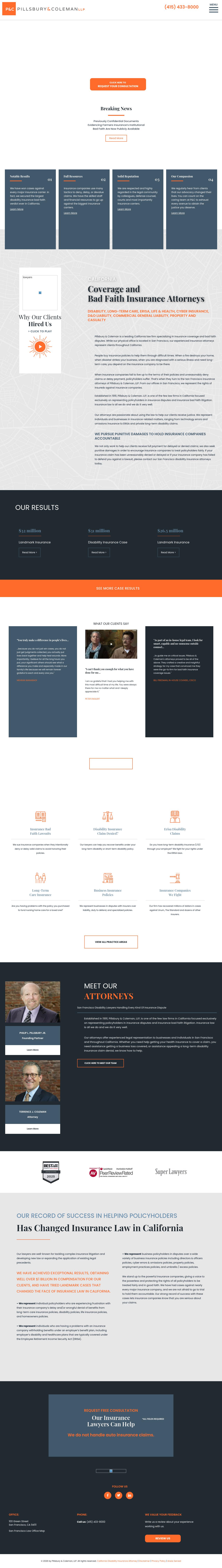 Pillsbury & Coleman, LLP - San Francisco CA Lawyers