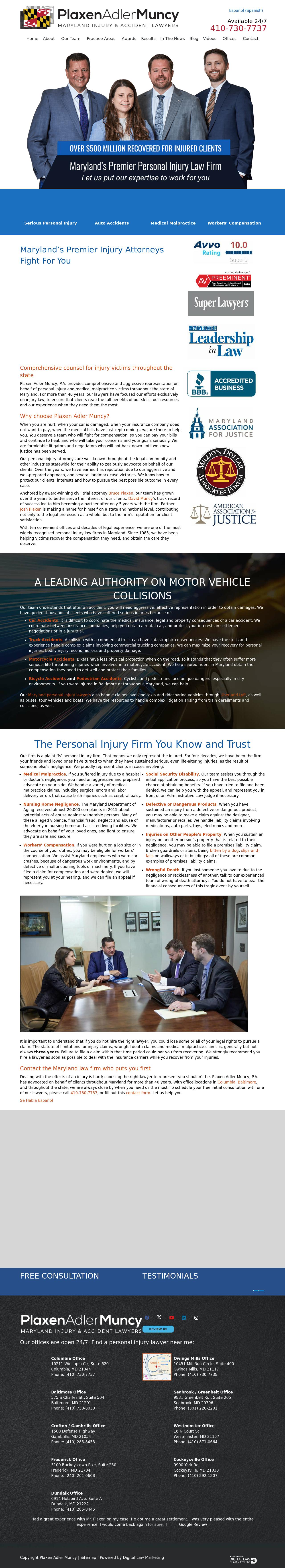 Plaxen & Adler PA - Columbia MD Lawyers