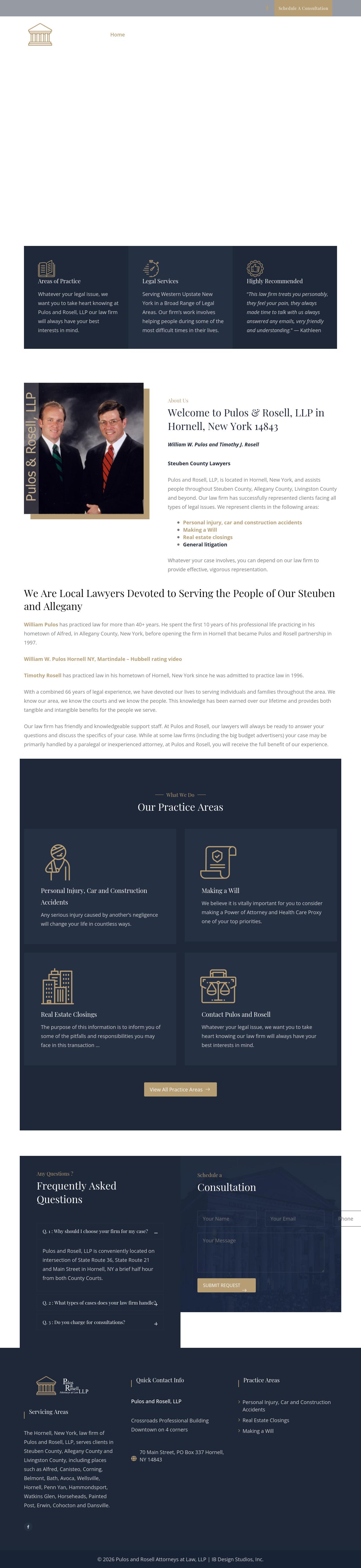 Pulos and Rosell, LLP - Hornell NY Lawyers