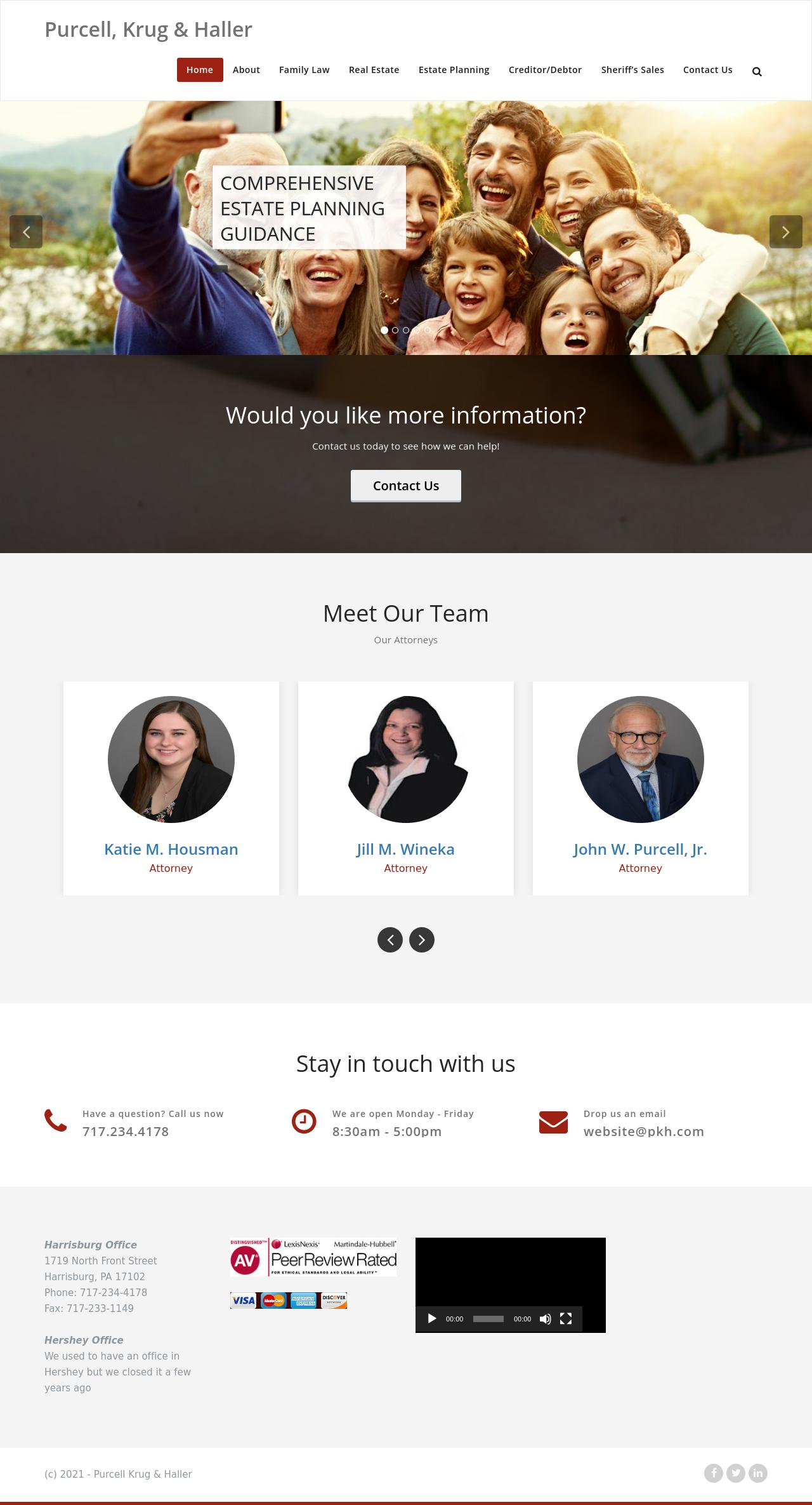 Purcell, Krug & Haller - Hershey PA Lawyers