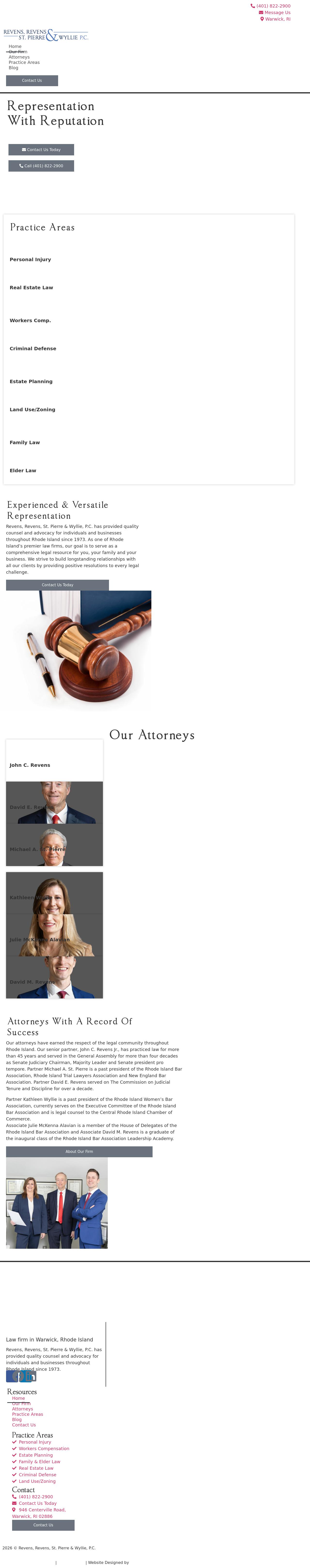 Revens, Revens & St. Pierre - Warwick RI Lawyers