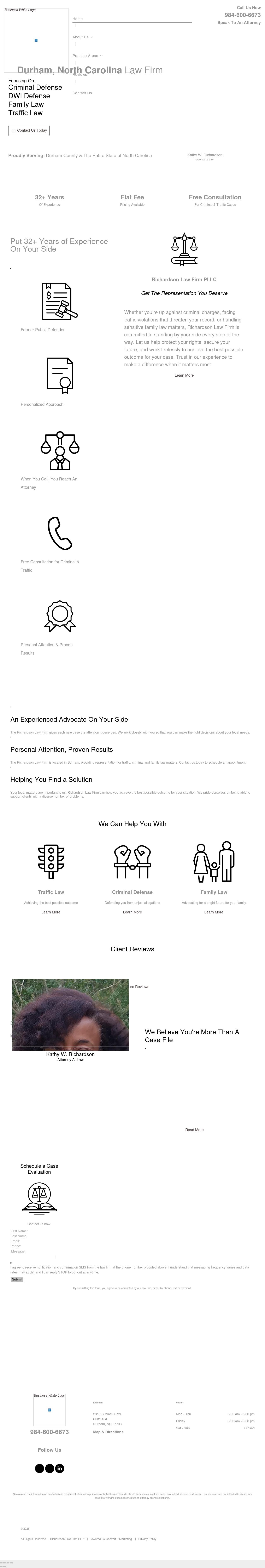 Richardson Law Firm, PLLC - Durham NC Lawyers