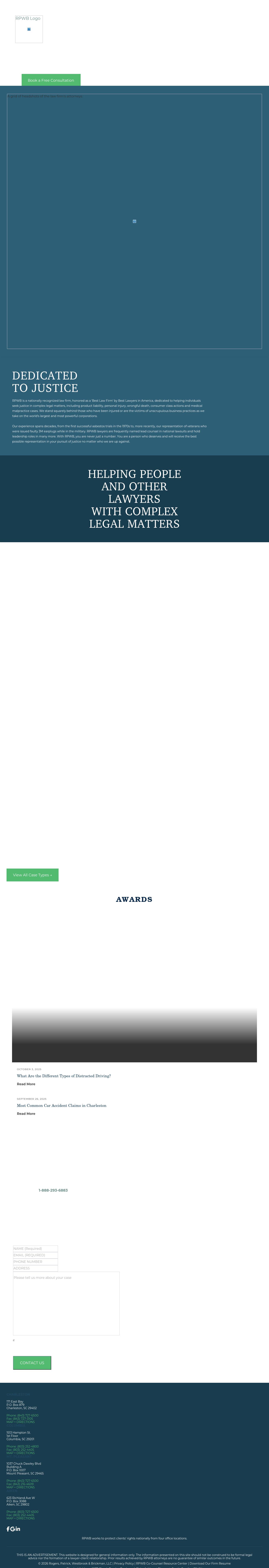 Richardson, Patrick, Westbrook & Brickman, LLC - Mount Pleasant SC Lawyers