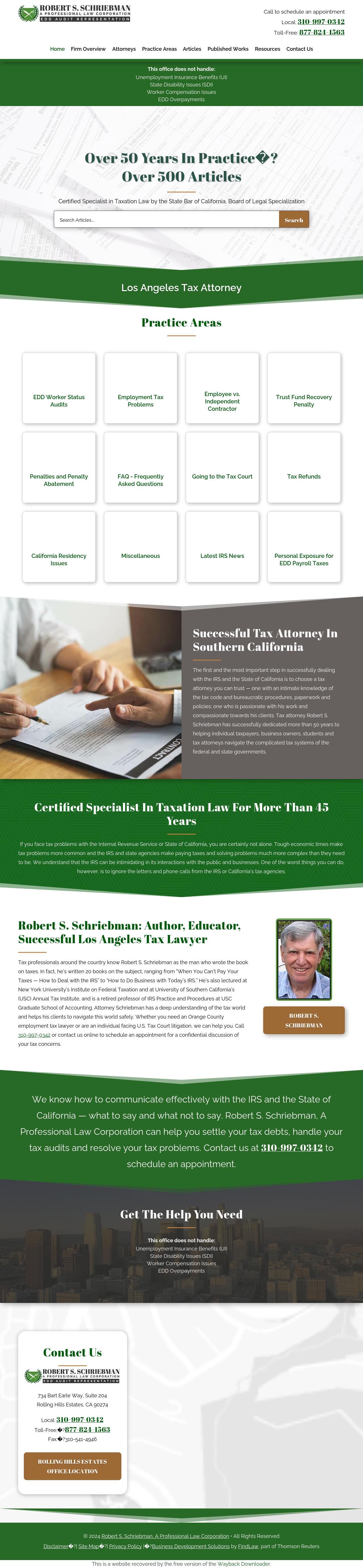 Robert S. Schriebman, A Professional Law Corporation - Rolling Hills Estates CA Lawyers