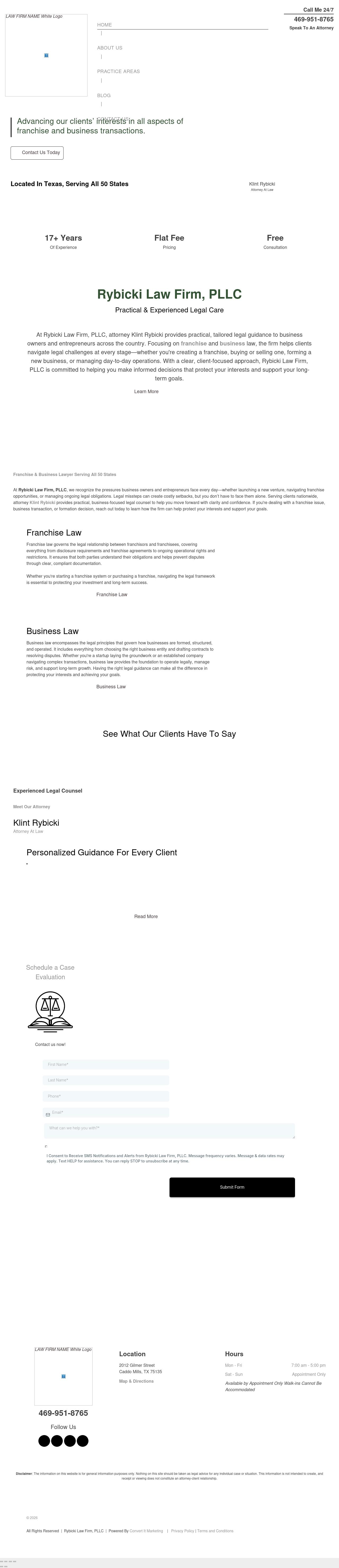 Rybicki Law Firm, PLLC - Royse City TX Lawyers