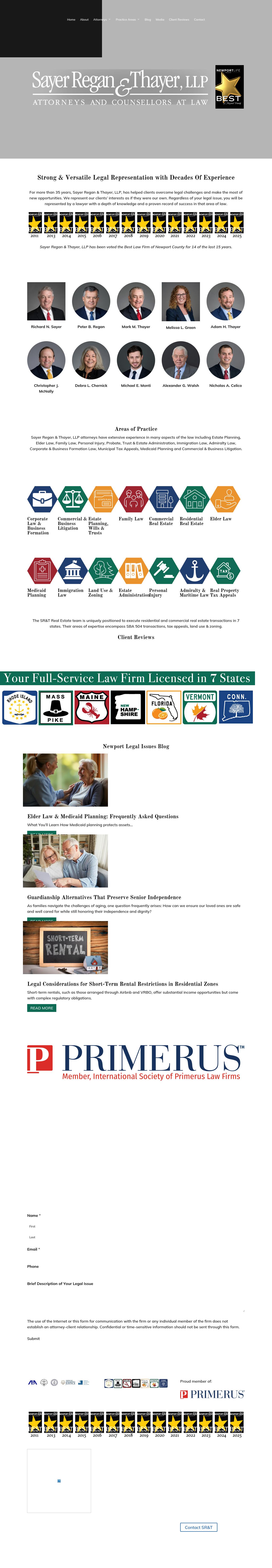 Sayer Regan & Thayer, LLP - Newport RI Lawyers