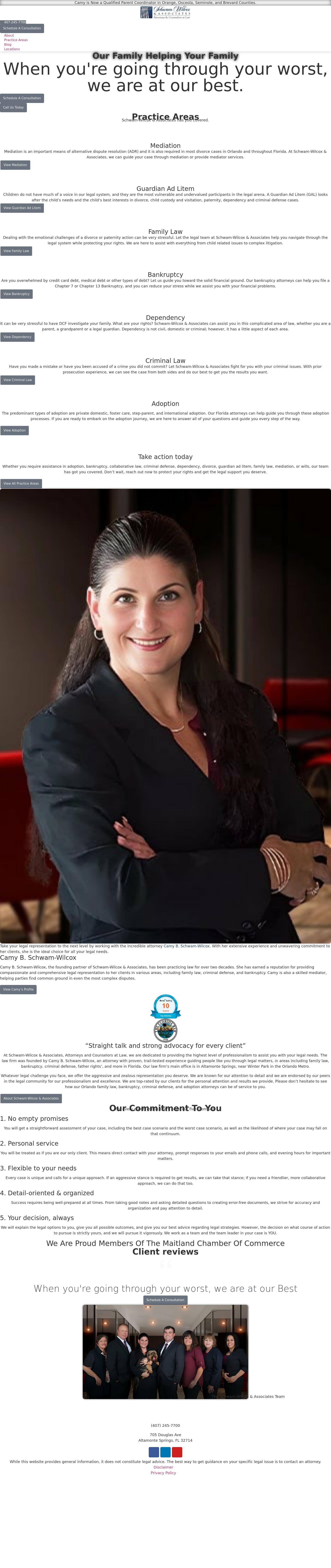 Schwam-Wilcox & Associates, Attorneys and Counselors at Law - Orlando FL Lawyers