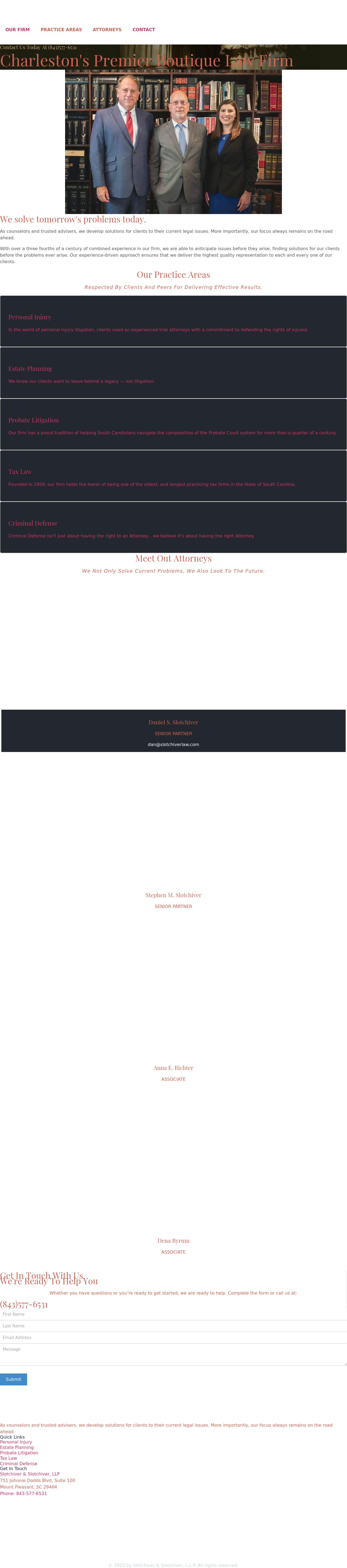 Slotchiver & Slotchiver, L.L.P. - Charleston SC Lawyers