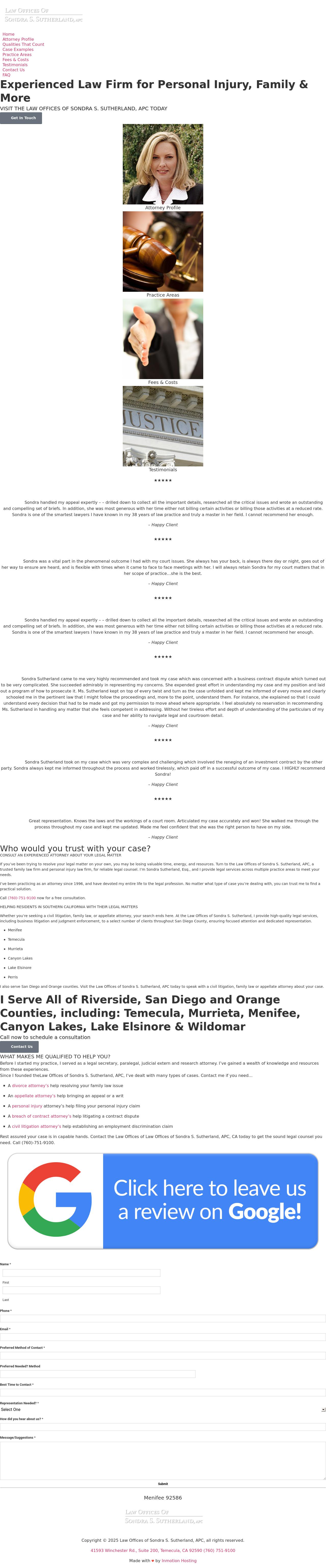 Sondra S. Sutherland - San Diego CA Lawyers