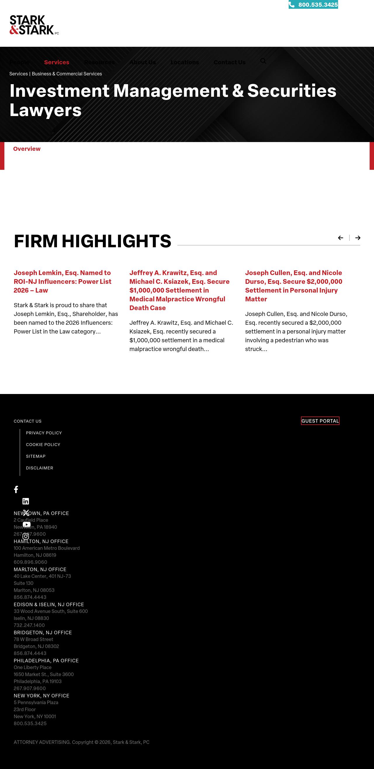 Stark & Stark Attorneys at Law - Lawrenceville NJ Lawyers