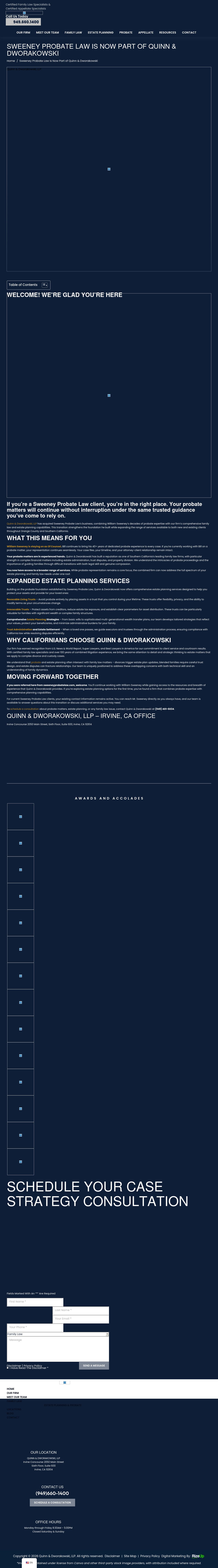 Sweeney Probate Law - Orange CA Lawyers