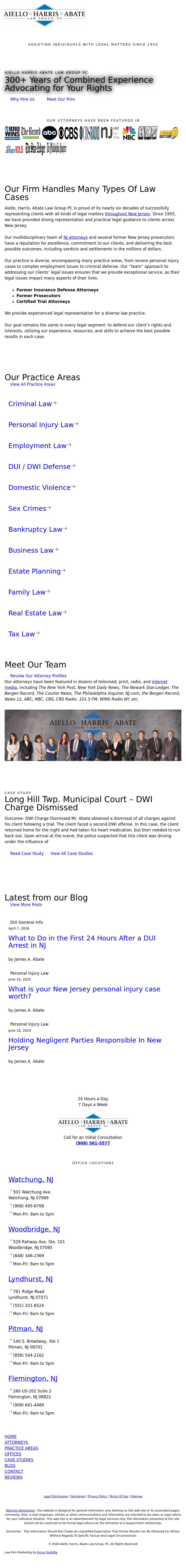 Aiello, Harris, Marth, Tunnero, Pastor & Schiffman, PC Attorneys At Law - Flemington NJ Lawyers