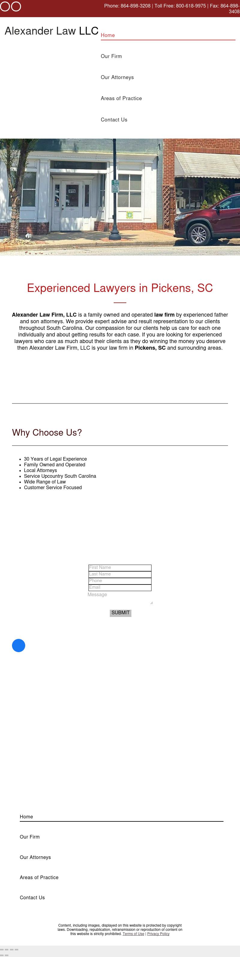 Alexander Law Firm - Pickens SC Lawyers