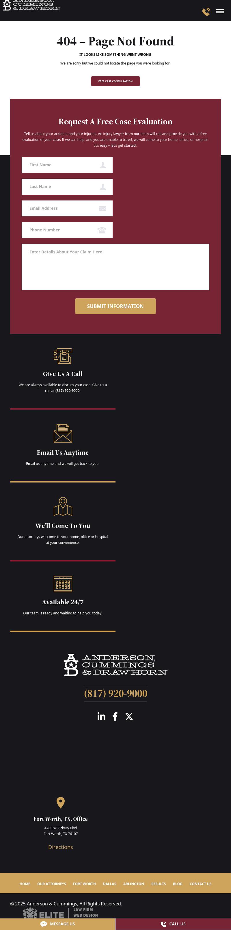 Anderson & Cummings - Fort Worth TX Lawyers