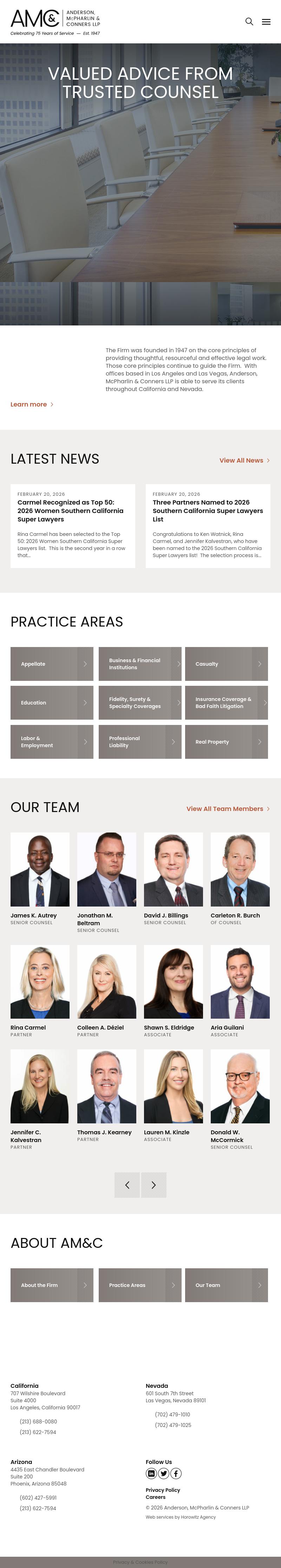 Anderson, McPharlin & Conners LLP - Los Angeles CA Lawyers