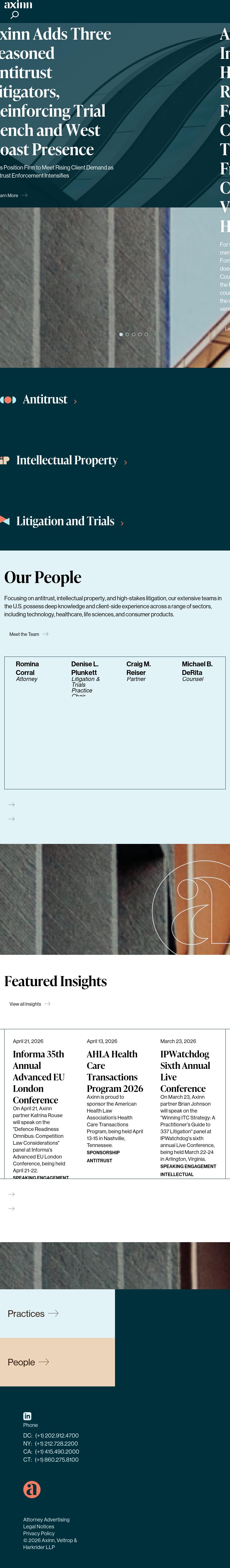 Axinn, Veltrop & Harkrider LLP - New York NY Lawyers