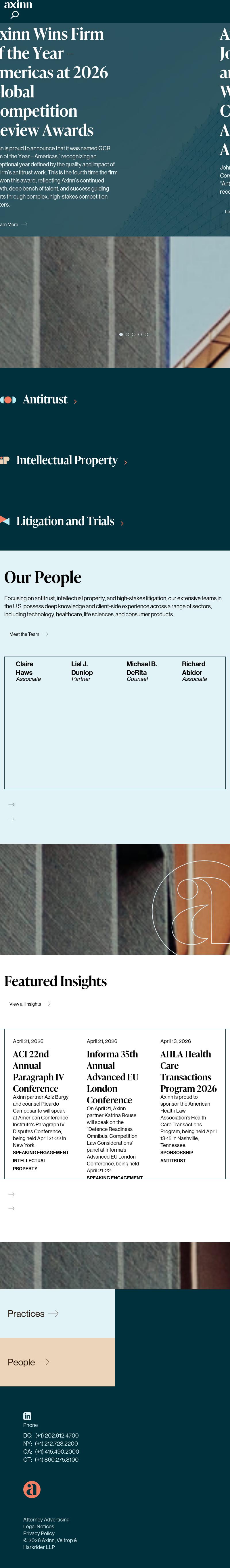 Axinn, Veltrop & Harkrider LLP - Washington DC Lawyers