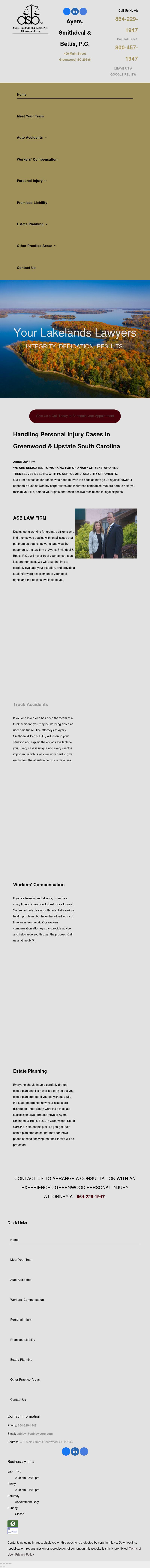 Ayers, Smithdeal & Bettis, P.C. - Greenwood SC Lawyers