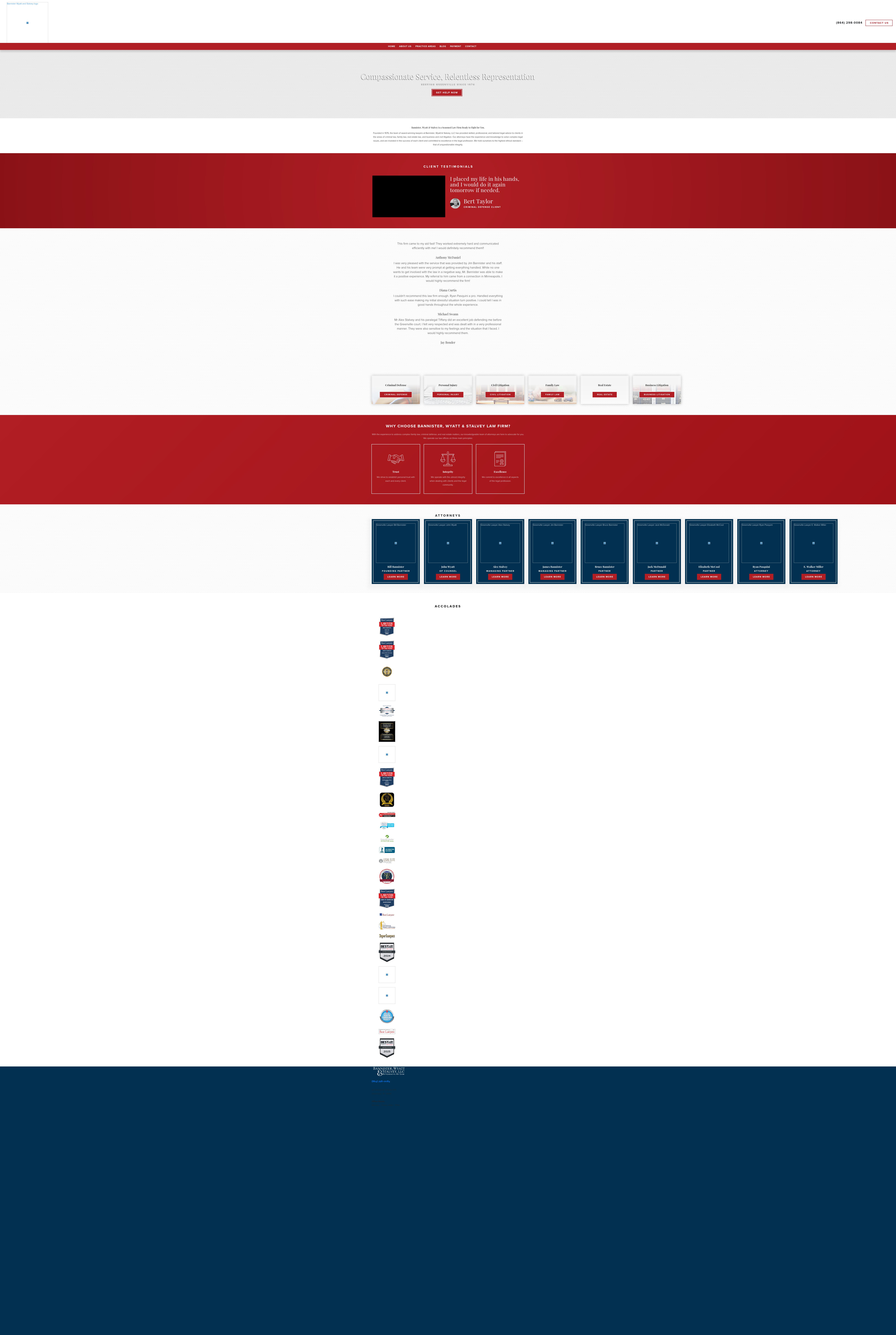 Bannister, Wyatt & Stalvey, LLC - Greenville SC Lawyers
