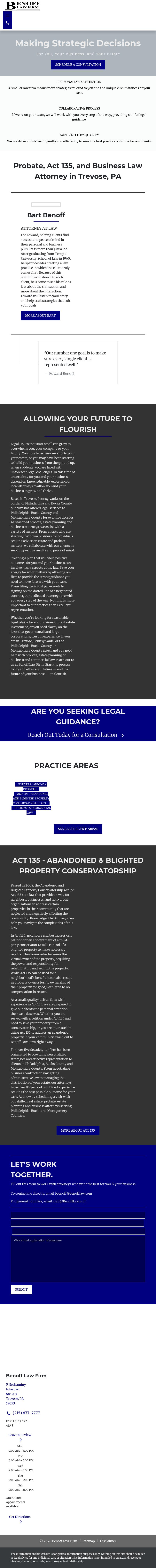 Benoff Law Firm - Trevose PA Lawyers