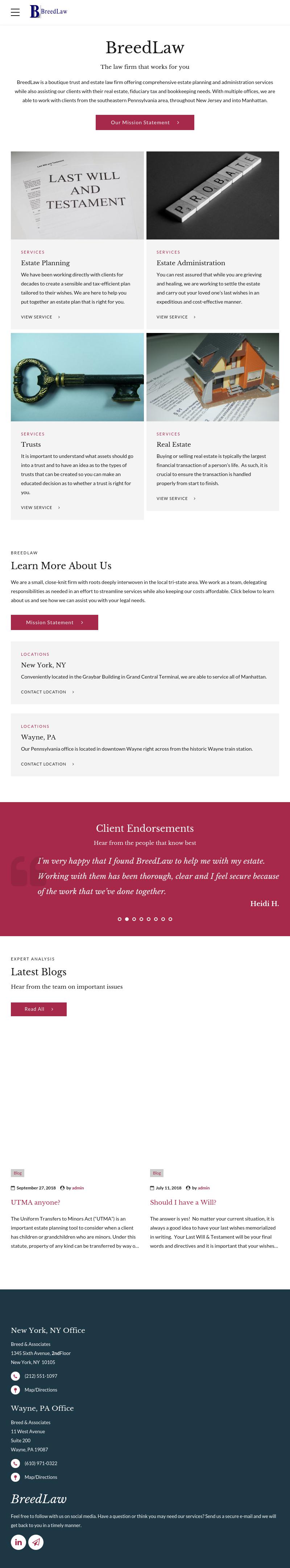 Breed & Associates - New York NY Lawyers