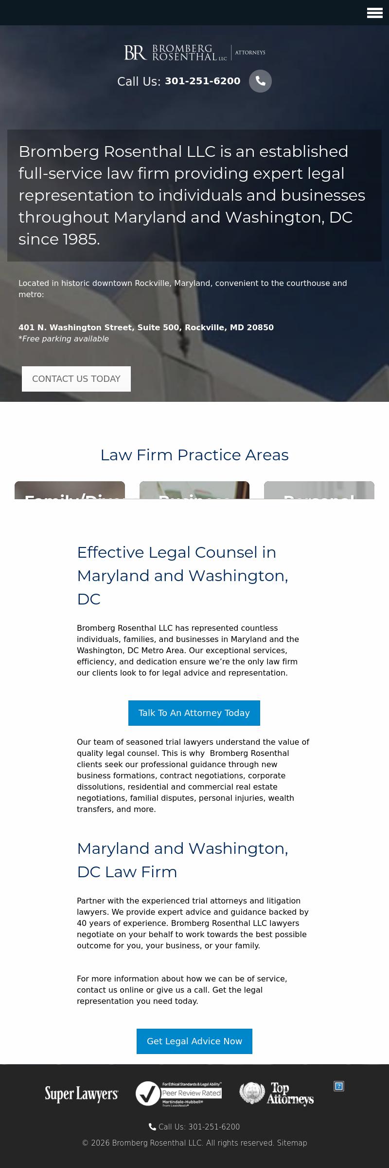 Bromberg Rosenthal LLC - Rockville MD Lawyers