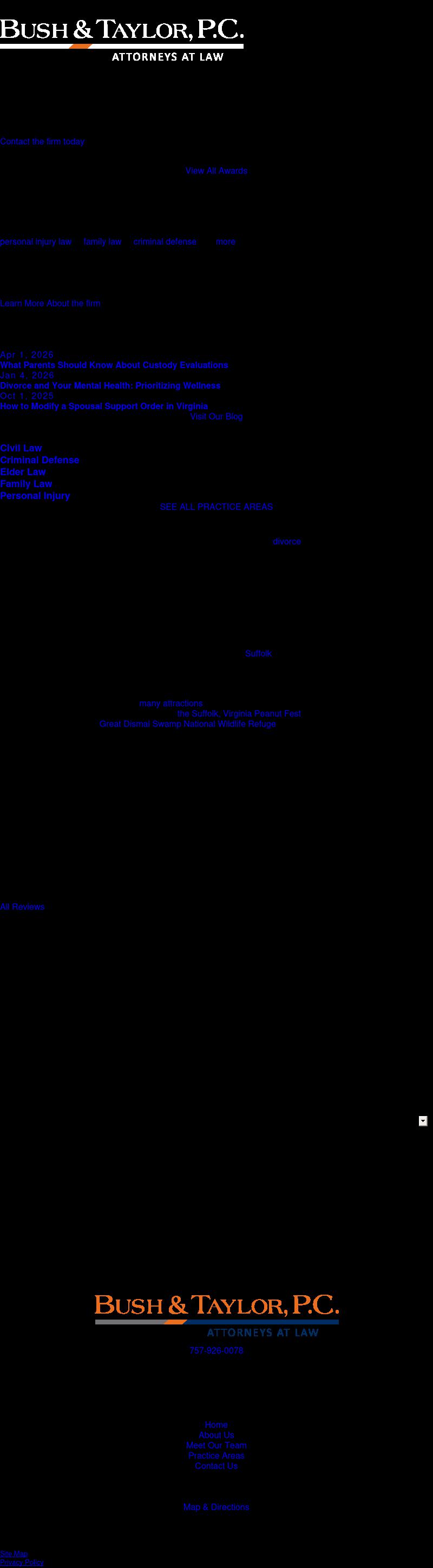 Bush & Taylor, P.C. - Suffolk VA Lawyers