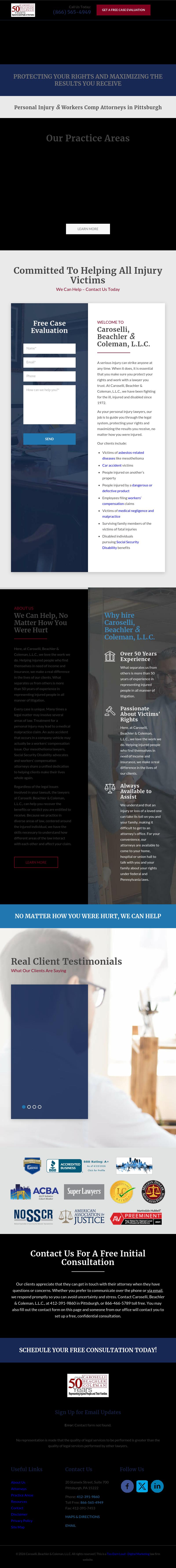 Caroselli, Beachler, McTiernan & Coleman - Pittsburgh PA Lawyers